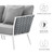 4 Piece Outdoor Patio Aluminum Sectional Sofa Set By ModernWay 5-5755-23-GRY