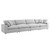 4 Piece Down Filled Overstuffed Sectional Sofa Set By ModernWay 5-3357-12