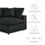 5-Piece Down Filled Overstuffed Armless Sectional Sofa By ModernWay 5-3360-2