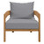Teak Wood Outdoor Patio Armchair By ModernWay 5-5602-14-GRY