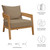 Teak Wood Outdoor Patio Armchair By ModernWay 5-5602-14-LBR