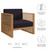 Teak Wood Outdoor Patio Armchair By ModernWay 5-5606-14-NAV