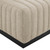 Channel Tufted Upholstered Fabric Ottoman By ModernWay 5-5501-2-BEI