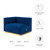 Channel Tufted Performance Velvet Left-Arm Chair By ModernWay 5-5502-7-NAV