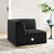 Channel Tufted Performance Velvet Right Corner Chair By ModernWay 5-5506-7-BLK