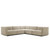 5 Piece Channel Tufted Upholstered Fabric L Shaped Sectional By Modernway 5 5793 2 Bei 5 5793 2 Bei