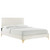 Channel Tufted Performance Velvet Queen Platform Bed By Modernway 13 6980 23 13 6980 23
