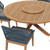 5-Piece Outdoor Patio Teak Wood Dining Set By ModernWay 5-6118-2-GPH
