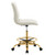 Armless Performance Velvet Drafting Chair By ModernWay 5-4976-7-IVO