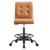 Armless Vegan Leather Drafting Chair By ModernWay 5-4979-2-TAN
