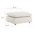 Down Filled Overstuffed Boucle Fabric Ottoman By ModernWay 5-6258-9