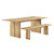 86 Wood Dining Table And Bench Set By Modernway 5 6560 15 5 6560 15