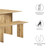 60" Wood Dining Table And Bench Set By ModernWay 5-6690-15