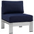 5 Piece Outdoor Patio Aluminum Sectional Sofa Set By ModernWay 5-2557-19-NAV