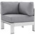 6 Piece Outdoor Patio Aluminum Sectional Sofa Set By ModernWay 5-2561-19-GRY