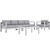 4 Piece Outdoor Patio Aluminum Sectional Sofa Set By Modernway 5 2563 19 Gry 5 2563 19 Gry