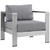 4 Piece Outdoor Patio Aluminum Sectional Sofa Set By ModernWay 5-2563-19-GRY