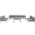7 Piece Outdoor Patio Sectional Sofa Set By ModernWay 5-2566-19-GRY