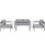 4 Piece Outdoor Patio Aluminum Sectional Sofa Set By Modernway 5 2567 19 Gry 5 2567 19 Gry