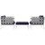 3 Piece Outdoor Patio Aluminum Sectional Sofa Set By ModernWay 5-2618-23-NAV-SET