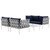5Piece Outdoor Patio Aluminum Sectional Sofa Set By ModernWay 5-2623-23-NAV-SET