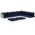 8 Piece Outdoor Patio Aluminum Sectional Sofa Set By ModernWay 5-2624-23-NAV-SET