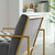 Gold Stainless Steel Performance Velvet Accent Chair By ModernWay 5-3073-7