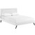 Vinyl Queen Platform Bed With Round Splayed Legs By Modernway 13 5930 23 13 5930 23