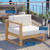 Outdoor Patio Teak Wood Left-Arm Chair By ModernWay 5-4124-14-WHI