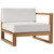 3-Piece Outdoor Patio Teak Wood Sectional Sofa Set By ModernWay 5-4254-14-WHI-SET