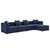 5 Piece Outdoor Patio Upholstered Sectional Sofa By Modernway 5 4382 14 5 4382 14