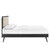 Wood Queen Platform Bed With Splayed Legs By ModernWay 13-6385-2-BEI