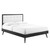Wood Queen Platform Bed With Splayed Legs By Modernway 13 6385 2 Whi 13 6385 2 Whi