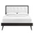 Wood Queen Platform Bed With Splayed Legs By ModernWay 13-6385-2-WHI