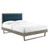 Wood King Platform Bed With Angular Frame By Modernway 13 6635 7 Azu 13 6635 7 Azu