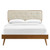 Wood Full Platform Bed With Splayed Legs By ModernWay 13-6646-23-BEI