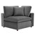 5-Piece Down Filled Overstuffed Performance Velvet Sectional Sofa By ModernWay 5-4822-7