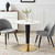 28" Artificial Marble Dining Table By ModernWay 5-5121-7-WHI