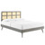 Cane And Wood Full Platform Bed With Splayed Legs By Modernway 13 6374 7 13 6374 7