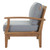 Outdoor Patio Teak Right-Facing Sofa By ModernWay 5-1149-14-GRY-SET