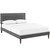 Fabric Full Platform Bed With Squared Tapered Legs By Modernway 13 5921 7 13 5921 7