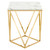 Gold Metal Stainless Steel End Table By ModernWay 5-4206-7-WHI