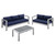 3 Piece Sunbrella Fabric Outdoor Patio Aluminum Set By Modernway 5 4313 19 Nav Set 5 4313 19 Nav Set