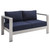 3 Piece Sunbrella Fabric Outdoor Patio Aluminum Set By ModernWay 5-4313-19-NAV-SET