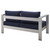 3 Piece Sunbrella Fabric Outdoor Patio Aluminum Set By ModernWay 5-4313-19-NAV-SET