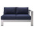 5 Piece Sunbrella Fabric Outdoor Patio Aluminum Sectional Sofa Set By ModernWay 5-4318-19-NAV-SET