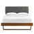 Wood Twin Platform Bed With Angular Frame By ModernWay 13-6645-23-CHA