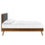 Wood Full Platform Bed With Splayed Legs By ModernWay 13-6646-23-CHA