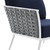 Outdoor Patio Aluminum Left-Facing Armchair By ModernWay 5-5565-23-NAV