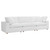 3 Piece Down Filled Overstuffed Sectional Sofa Set By Modernway 5 3355 16 5 3355 16